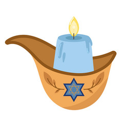 Burning Candle Hanukkah Icon