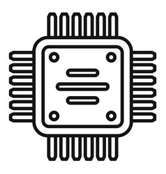 Computer Cpu Icon Outline Circuit Chip