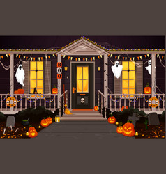 Halloween Door And Porch Cottage Front Yard