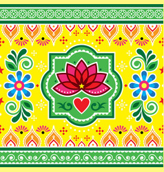 Indian Pakistani Truck Seamless Pattern