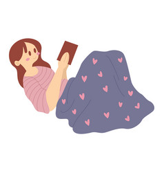 Relaxed Warm Woman Reading A Book Hygge Lifestyle