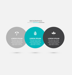 Set Wheat Umbrella And Leaf Business Infographic