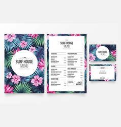 Chic Restaurant Menu Template With Floral