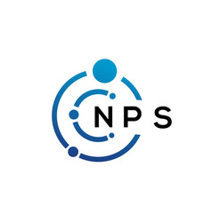 Nps Letter Technology Logo Design On White