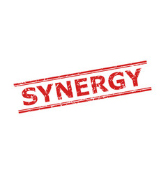 Synergy Watermark With Grunged Texture And Double