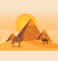 Egypt Pyramids Flat Design