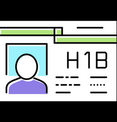 H-1b Visa Color Icon