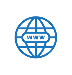 Internet Http Address Icon And Network Www Symbol