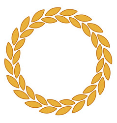 Round Laurel Leaves Frame Golden Circular Wreath