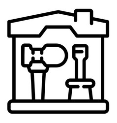 Service Remodeling Icon Outline Wall House