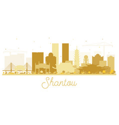 Shantou China Golden Skyline Silhouette