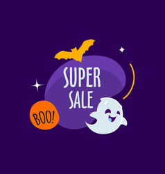 Halloween Holiday Kawaii Ghost Super Sale Banner