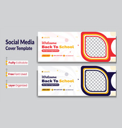 School Admission Social Media Cover Banner Design