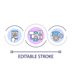 Distance Learning Course Loop Concept Icon