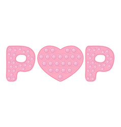 Pop It Soft Pink Sign With A Heart