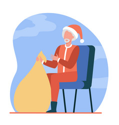 Santa Claus Holding Bag Of Gifts