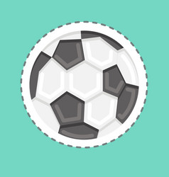 Sticker Line Cut Soccer Ball Related To Sports