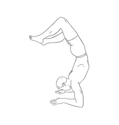 Yogi Man In Handstand Scorpion Pose