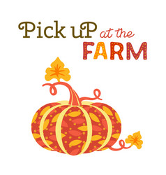 Pick Up Pumpkin At Farm Invitation Template