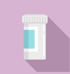 Anesthesia Pill Jar Icon Flat Style