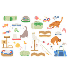 Cat Accessories Icon Set