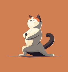 Cat Playing Yoga