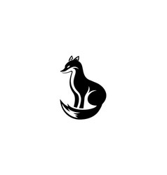 Fox And Wolf Silhouette Animal Logo Design