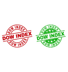 Dow Index Round Stamps Using Scratched Texture