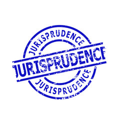 Jurisprudence Blue Round Corroded Stamp Seal