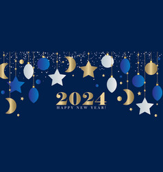 New Years Dark Blue Festive Background