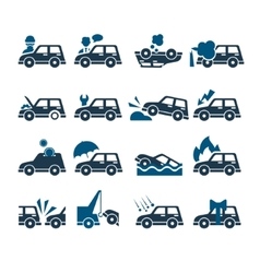 Car Insurance Icons Set