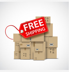 Cardboard Boxes With Free Shipping Label