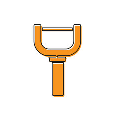 Orange Peeler Icon Isolated On White Background