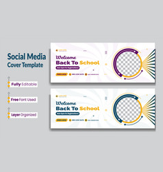 School Admission Social Media Cover Banner Design