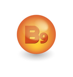 Vitamin B9 Gold Icon Tocopherol