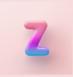 3d Colorful Gradient Letter Z On A Light