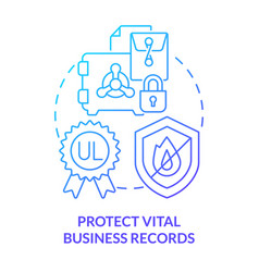 Protect Vital Business Records Blue Gradient