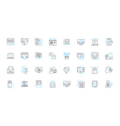 Sales Analysis Linear Icons Set Salesforce