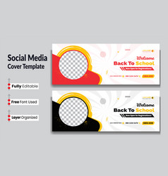 School Admission Social Media Cover Banner Design