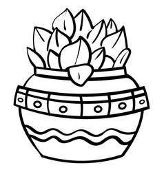 Succulent Coloring Cartoon Garden