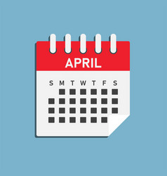 Template Icon Page Calendar Month April