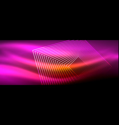 Glowing Neon Wave Abstract Background - Vibrant