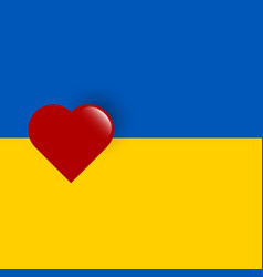 Heart Symbol On Ukrainian Flag