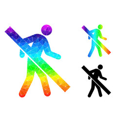 Lowpoly Forbidden Walking Man Icon