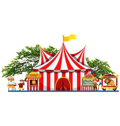 Circus tent and game boothes Royalty Free Vector Image