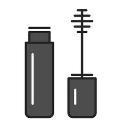 Black Mascara Icon Isolated