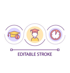 Manage Deadlines As Student Loop Concept Icon