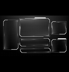 Hud Frames White Transparent Cyber Futuristic