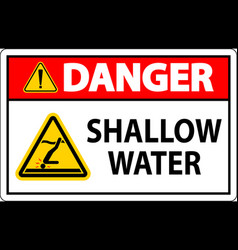 Water Safety Sign Danger - Shallow Water