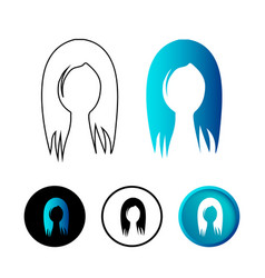 Abstract Woman Hairstyle Icon